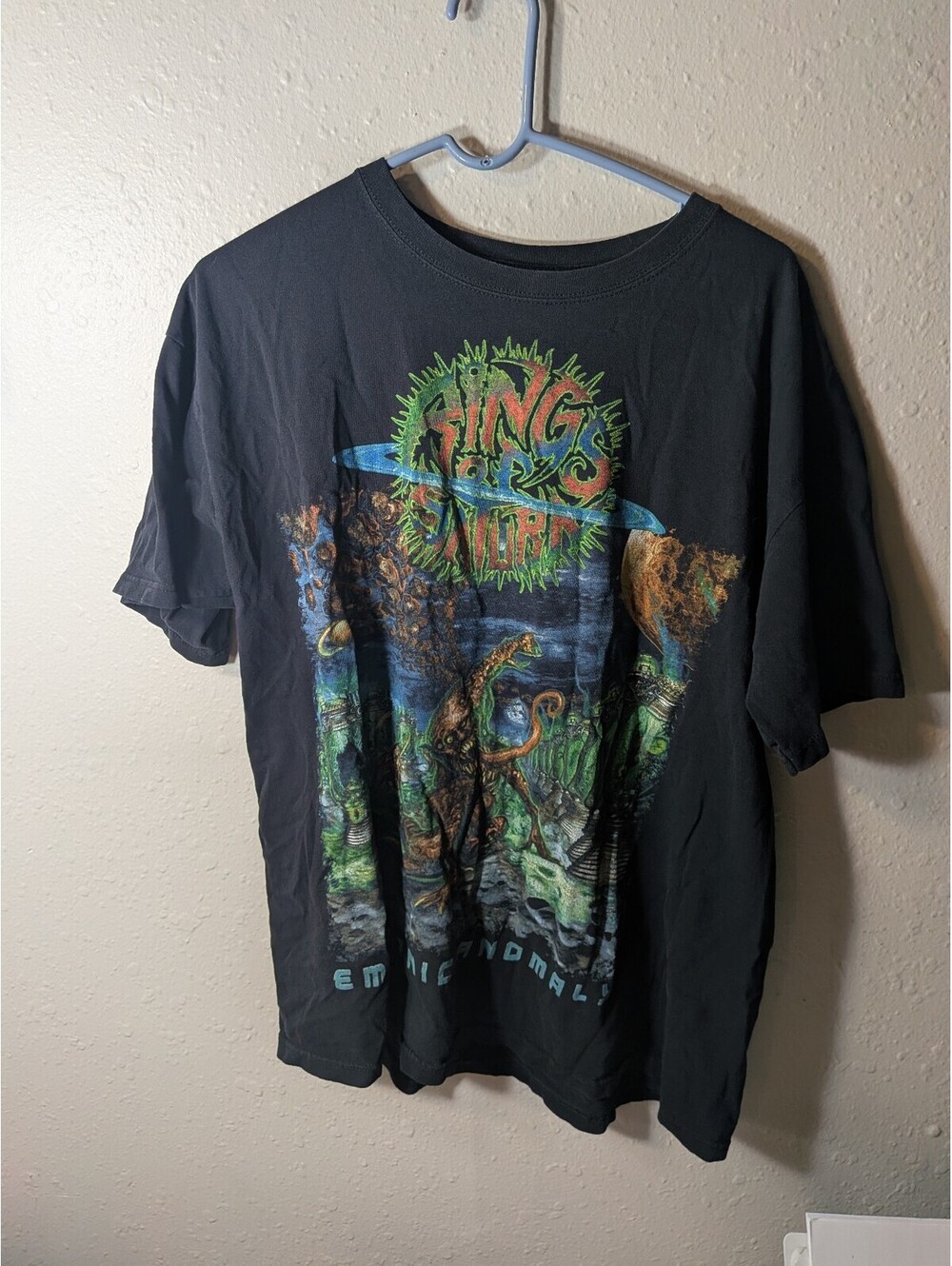 Rings of Saturn Embryonic Anomaly Black Deathcore Band Graphic T-Shirt